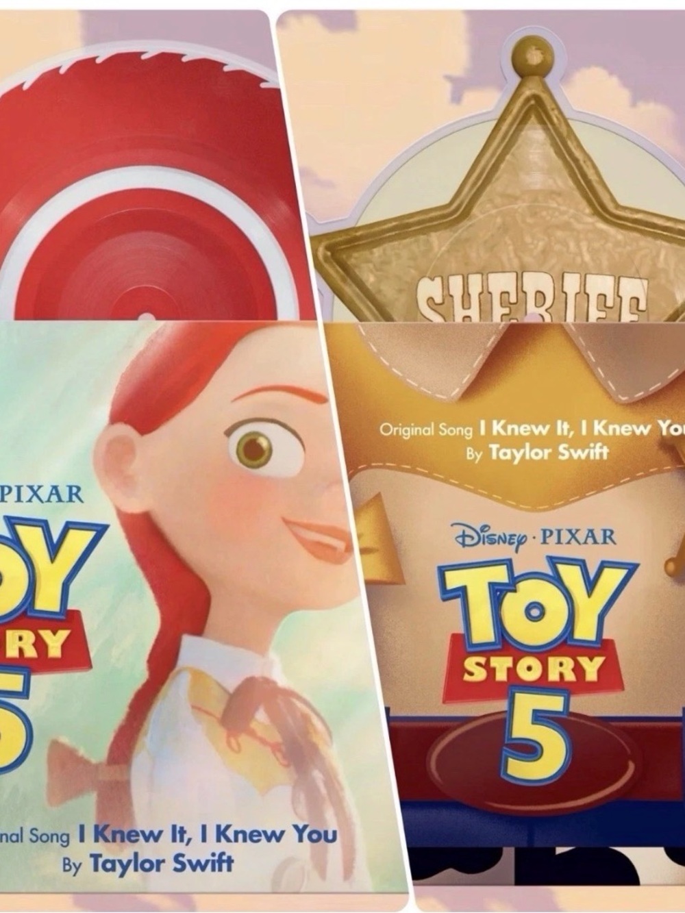 Toy Story 5 Jessie Hat & Sheriff Badge  - Taylor swift  collector vinyls